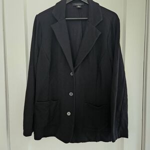 Women's Tahari Black Knit Blazer